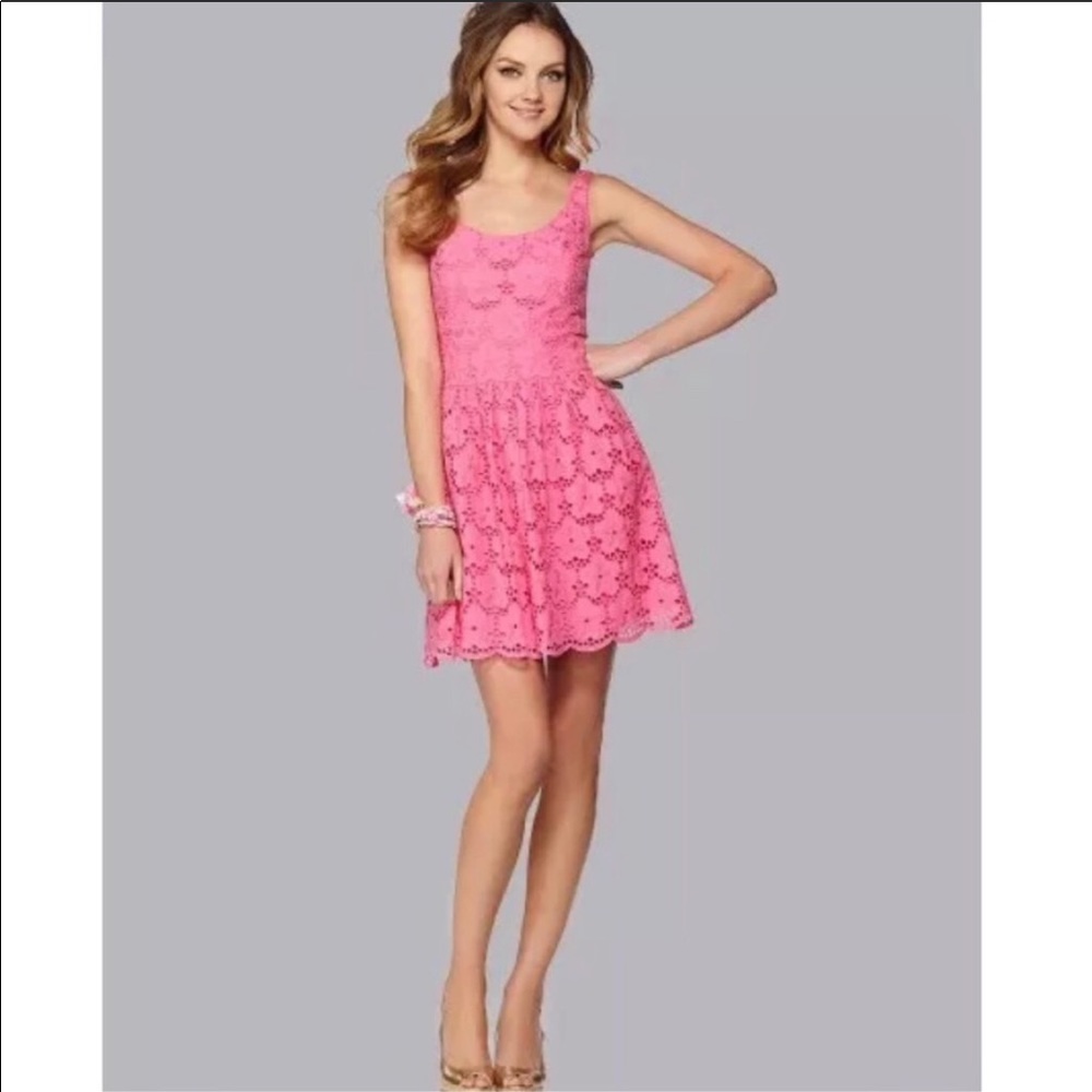 Lilly Pulitzer Charleston Pink Eyelet Dress